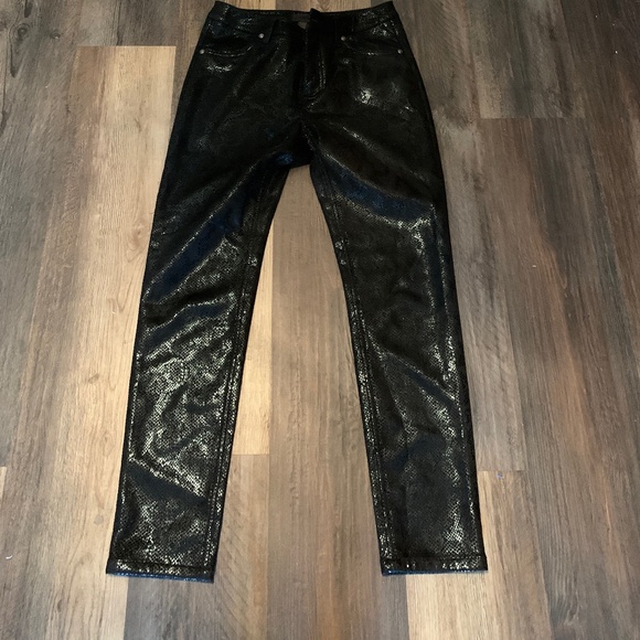 ERIC snake print black ankle pants. Never worn - Picture 1 of 5